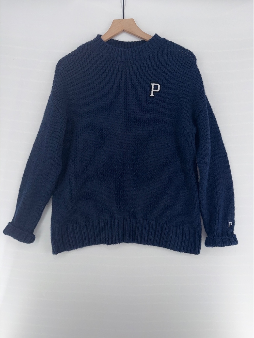 Victoria's Secret PINK Navy Blue Chunky Knit Sweater XS